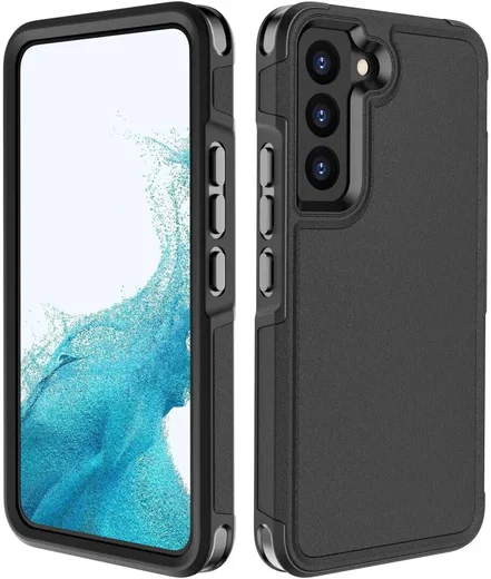 Samsung Galaxy S22 Hoesje Dual-Layer Hybride Back Cover met MagSafe Zwart afbeelding 6