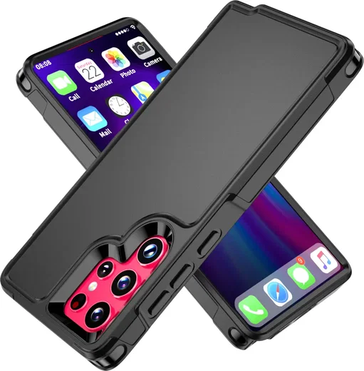 Samsung Galaxy S22 Ultra Hoesje Dual-Layer Hybride Back Cover met MagSafe Zwart afbeelding 12