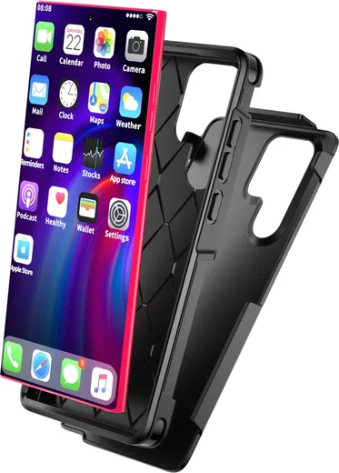 Samsung Galaxy S22 Ultra Hoesje Dual-Layer Hybride Back Cover met MagSafe Zwart afbeelding 10