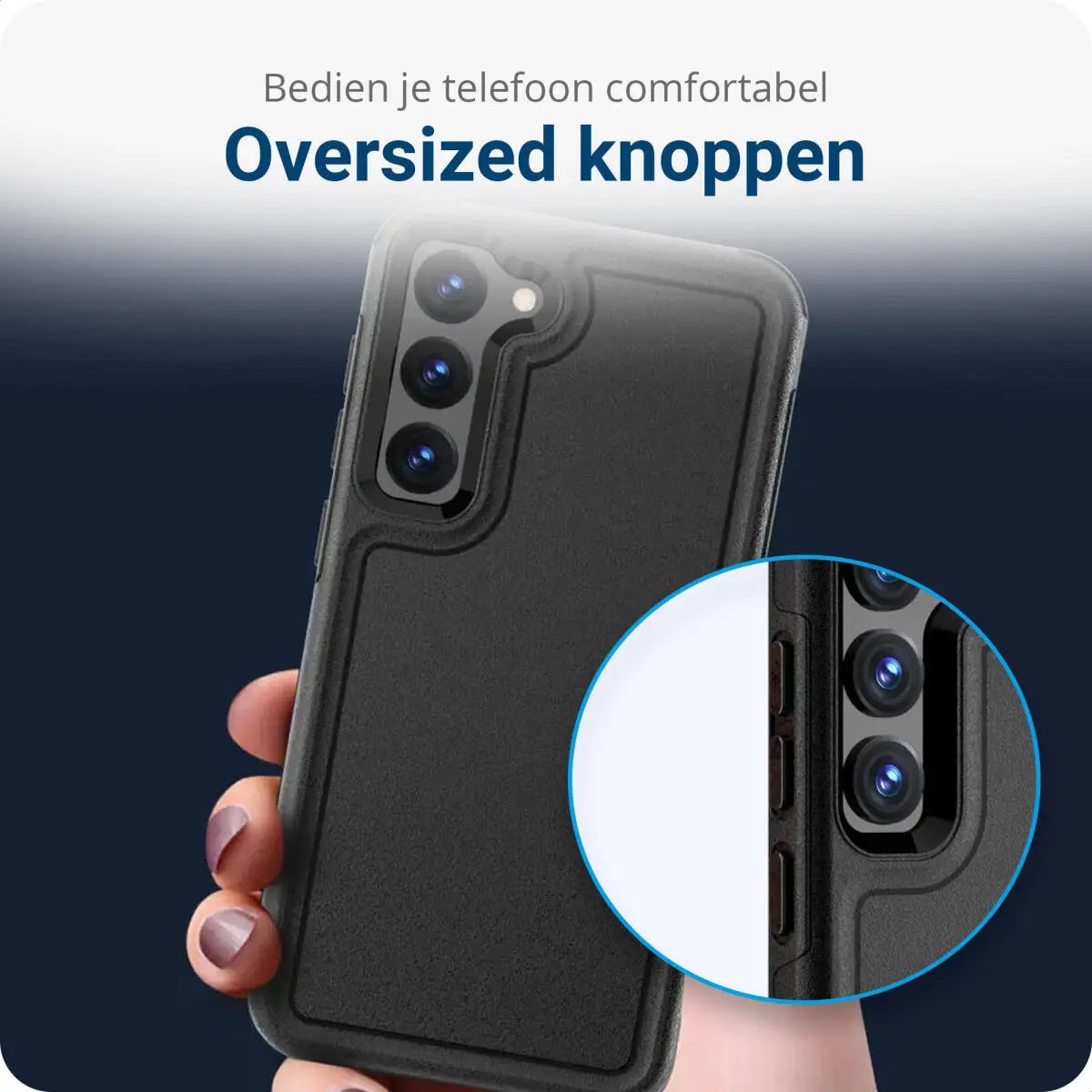 Samsung Galaxy S23 Hoesje Dual-Layer Hybride Back Cover met MagSafe Zwart afbeelding 4