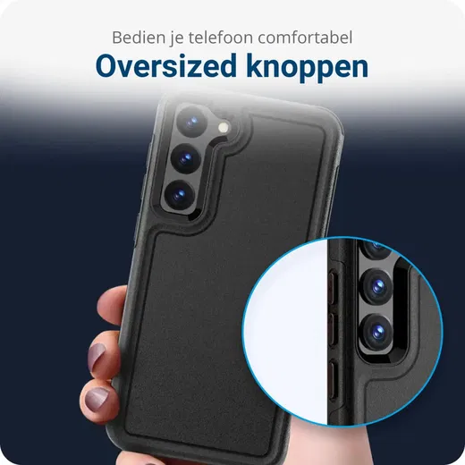 Samsung Galaxy S23 Plus Hoesje Dual-Layer Hybride Back Cover met MagSafe Zwart afbeelding 5