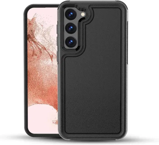 Samsung Galaxy S23 Plus Hoesje Dual-Layer Hybride Back Cover met MagSafe Zwart afbeelding 2