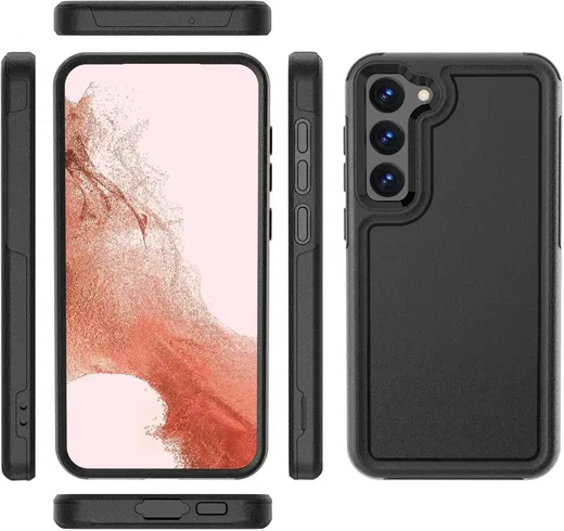 Samsung Galaxy S23 Plus Hoesje Dual-Layer Hybride Back Cover met MagSafe Zwart afbeelding 8