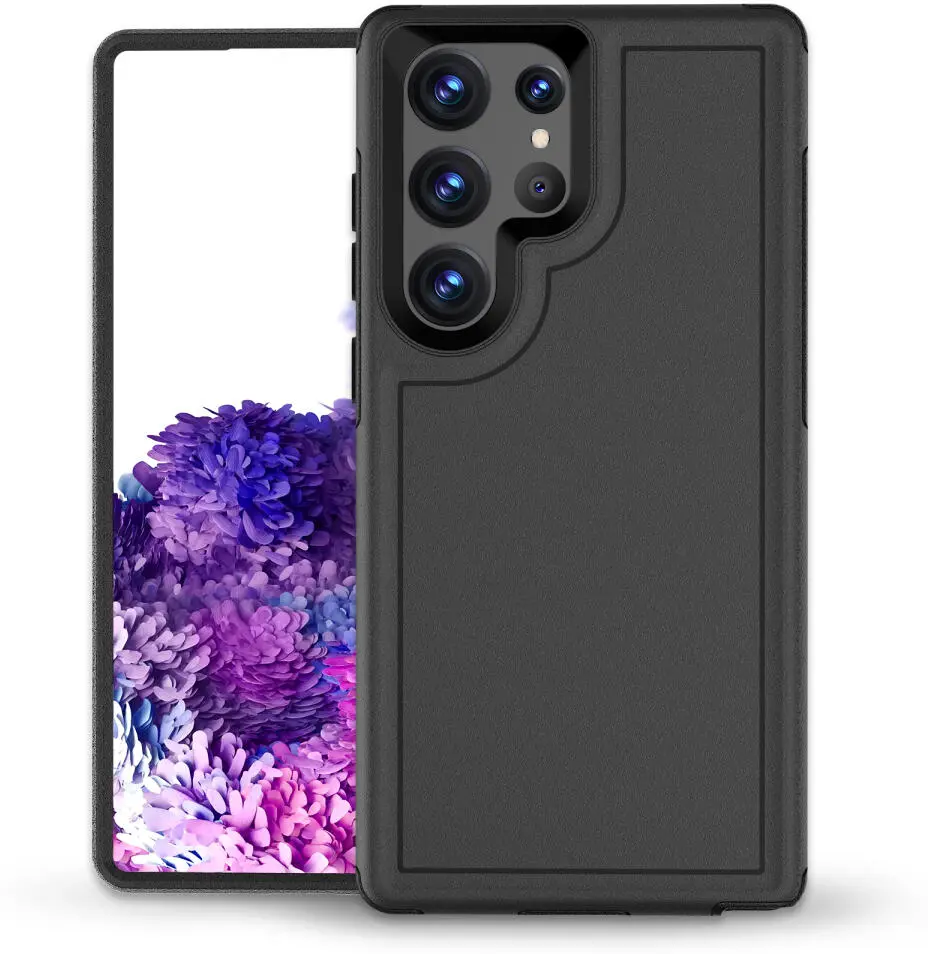 Samsung Galaxy S23 Ultra Hoesje Dual-Layer Hybride Back Cover met MagSafe Zwart afbeelding 6