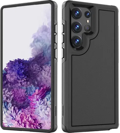 Samsung Galaxy S23 Ultra Hoesje Dual-Layer Hybride Back Cover met MagSafe Zwart afbeelding 8