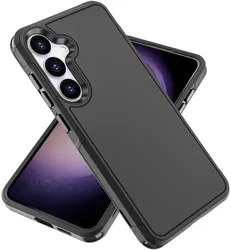 Samsung Galaxy S24 Hoesje Dual-Layer Hybride Back Cover met MagSafe Zwart afbeelding