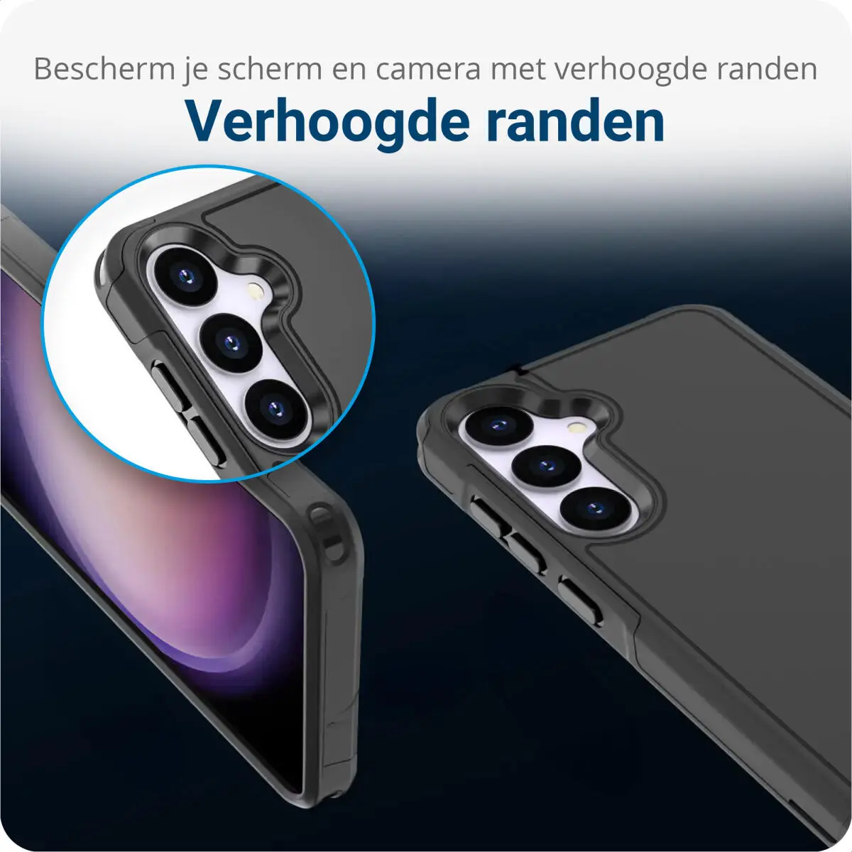 Samsung Galaxy S24 Hoesje Dual-Layer Hybride Back Cover met MagSafe Zwart afbeelding 3