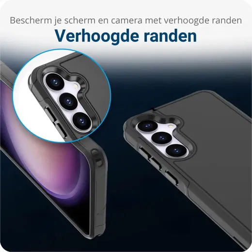 Samsung Galaxy S24 Hoesje Dual-Layer Hybride Back Cover met MagSafe Zwart afbeelding 3