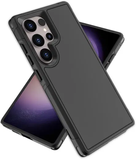 Samsung Galaxy S24 Ultra Hoesje Dual-Layer Hybride Back Cover met MagSafe Zwart afbeelding 1