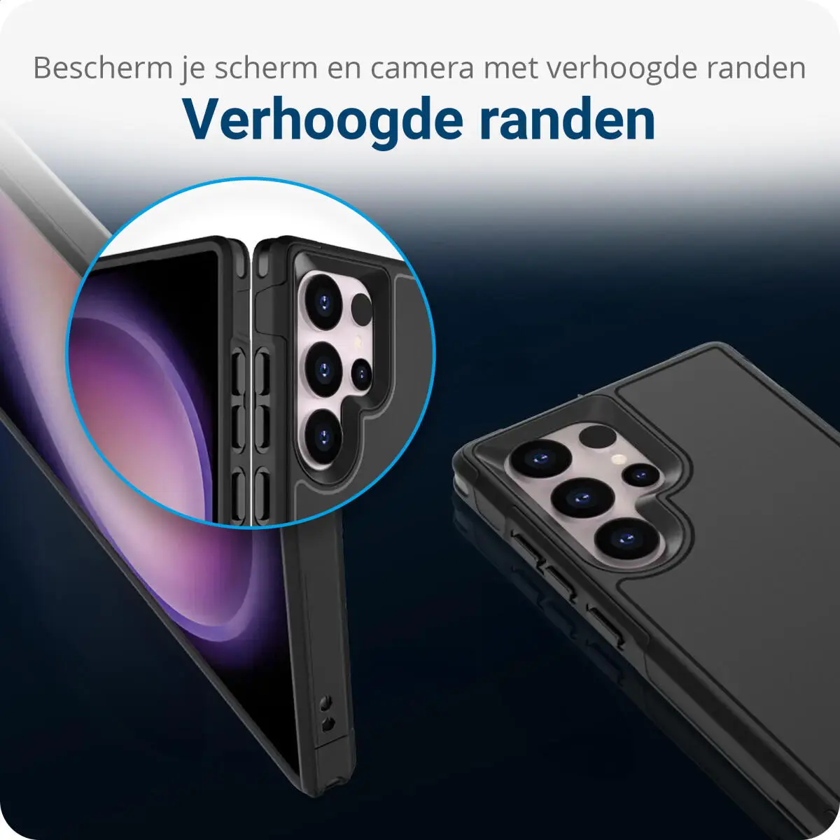 Samsung Galaxy S24 Ultra Hoesje Dual-Layer Hybride Back Cover met MagSafe Zwart afbeelding 3