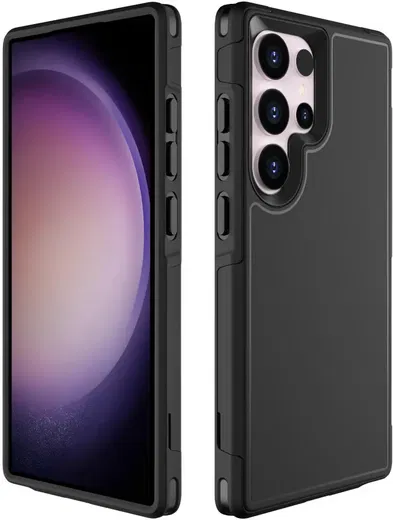 Samsung Galaxy S24 Ultra Hoesje Dual-Layer Hybride Back Cover met MagSafe Zwart afbeelding 6