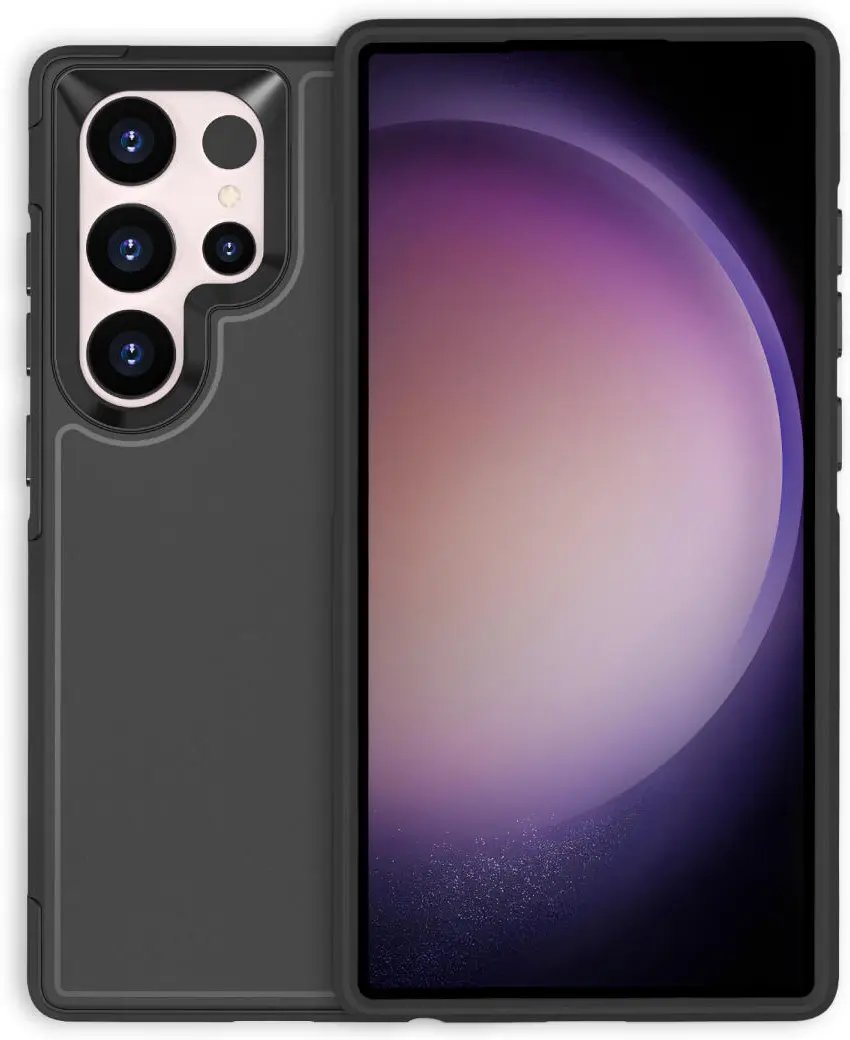 Samsung Galaxy S24 Ultra Hoesje Dual-Layer Hybride Back Cover met MagSafe Zwart afbeelding 8