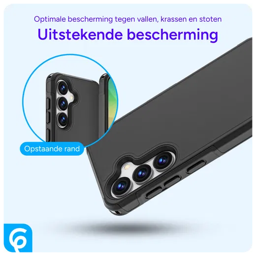 Samsung Galaxy S25 Hoesje Dual-Layer Hybride Back Cover met MagSafe / Qi2 Zwart afbeelding 2