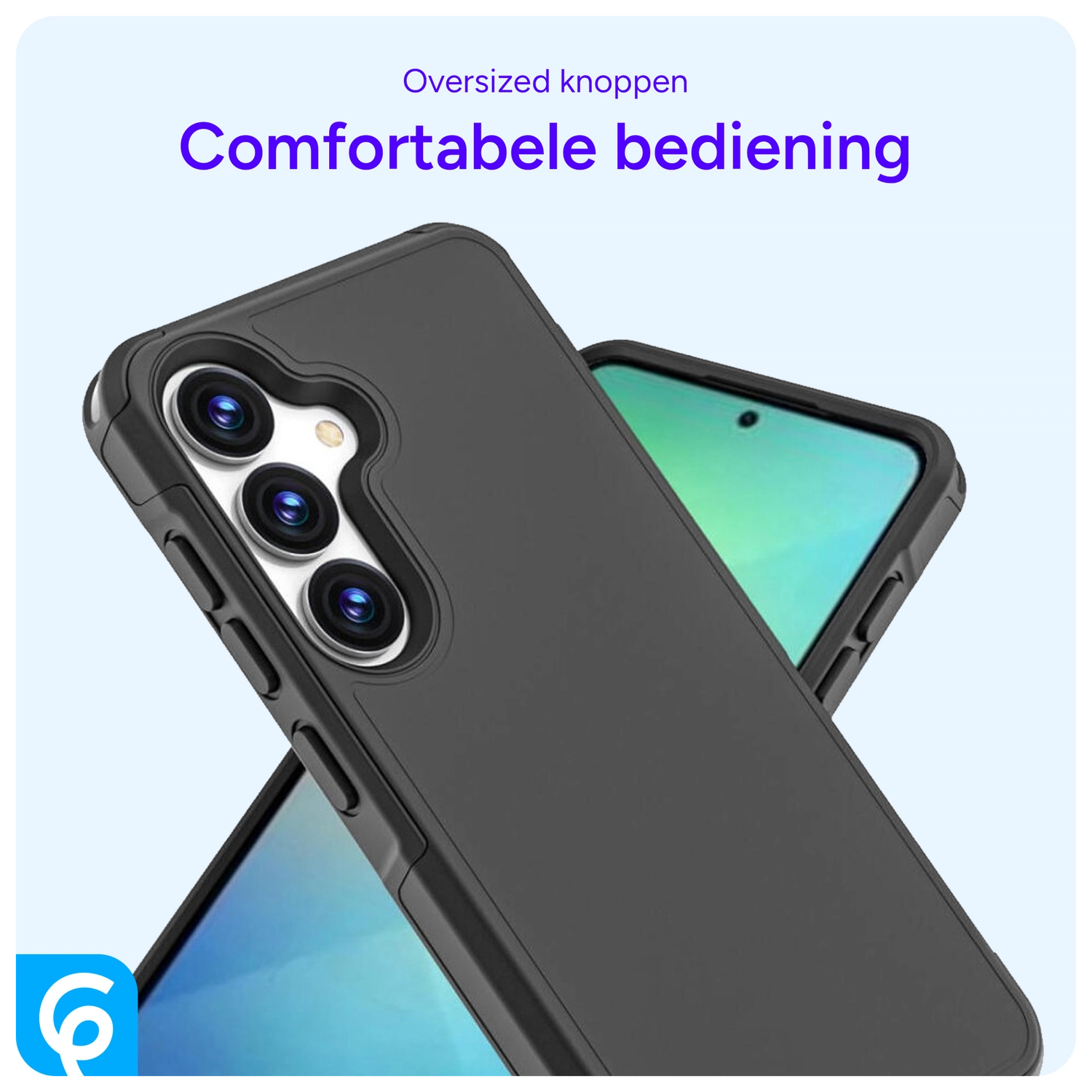 Samsung Galaxy S25 Hoesje Dual-Layer Hybride Back Cover met MagSafe / Qi2 Zwart afbeelding 6