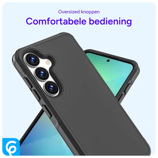 Samsung Galaxy S25 Hoesje Dual-Layer Hybride Back Cover met MagSafe / Qi2 Zwart afbeelding 6