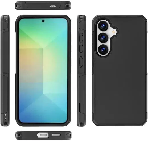 Samsung Galaxy S25 Hoesje Dual-Layer Hybride Back Cover met MagSafe / Qi2 Zwart afbeelding 9