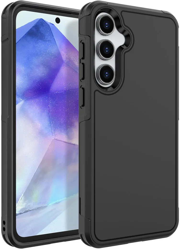 Samsung Galaxy A55 Hoesje Dual-Layer Hybride Back Cover met MagSafe Zwart afbeelding 1