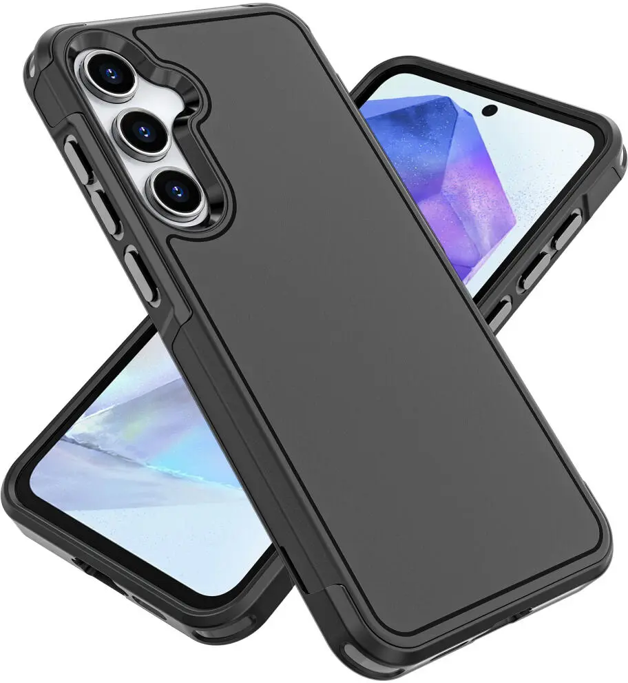 Samsung Galaxy A55 Hoesje Dual-Layer Hybride Back Cover met MagSafe Zwart afbeelding 7
