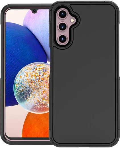 Samsung Galaxy A14 Hoesje Dual-Layer Hybride Back Cover met MagSafe Zwart afbeelding 6