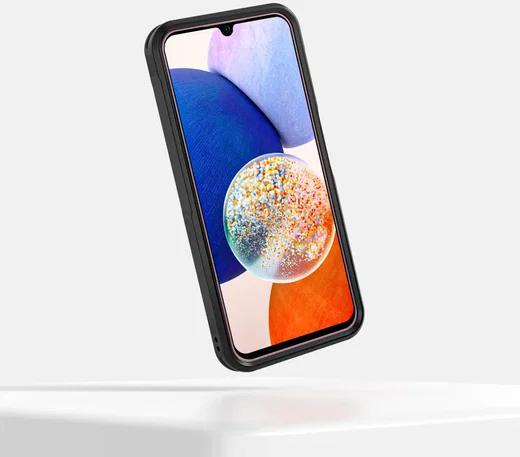 Samsung Galaxy A14 Hoesje Dual-Layer Hybride Back Cover met MagSafe Zwart afbeelding 7