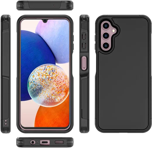 Samsung Galaxy A14 Hoesje Dual-Layer Hybride Back Cover met MagSafe Zwart afbeelding 9