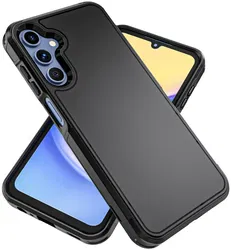 Samsung Galaxy A15 Hoesje Dual-Layer Hybride Back Cover met MagSafe Zwart afbeelding