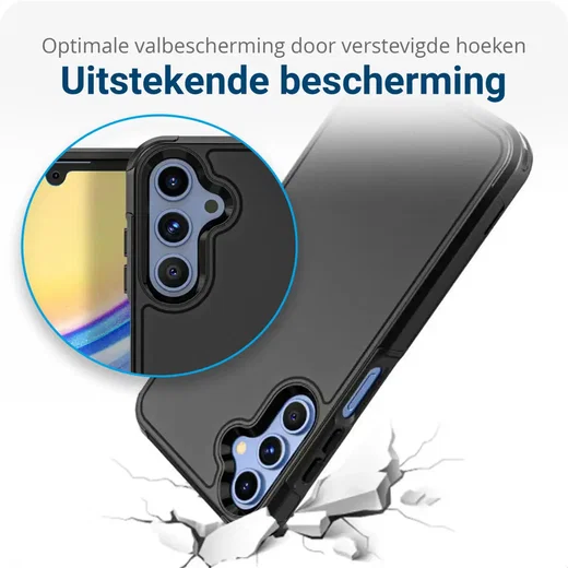 Samsung Galaxy A16 Hoesje Dual-Layer Hybride Back Cover met MagSafe Zwart afbeelding 2