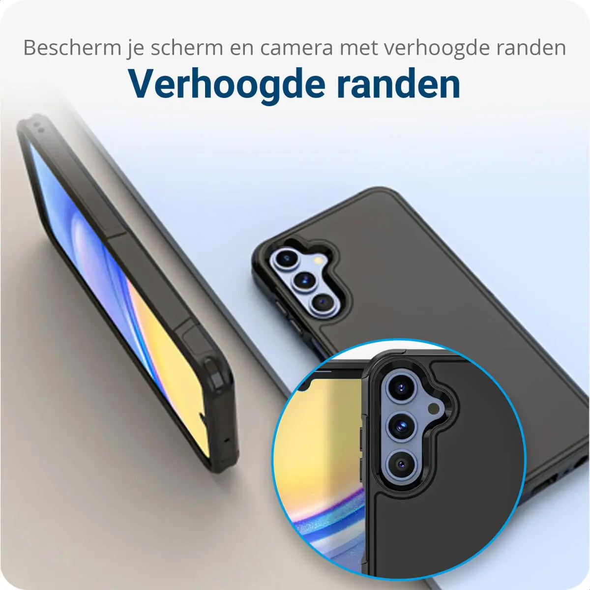 Samsung Galaxy A16 Hoesje Dual-Layer Hybride Back Cover met MagSafe Zwart afbeelding 3