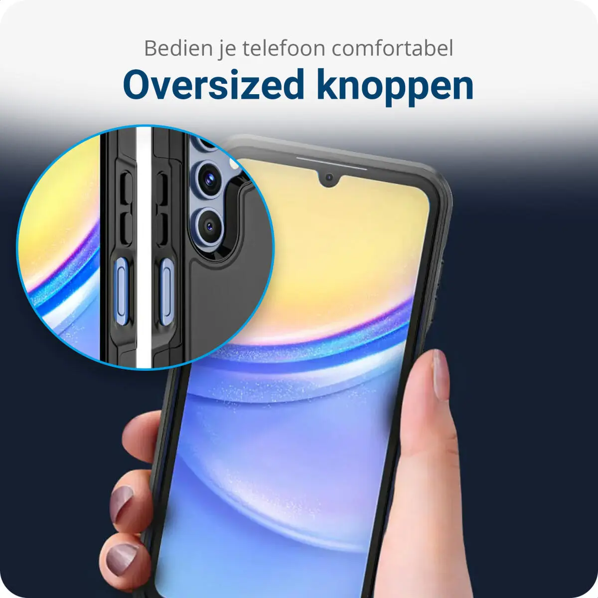 Samsung Galaxy A16 Hoesje Dual-Layer Hybride Back Cover met MagSafe Zwart afbeelding 4
