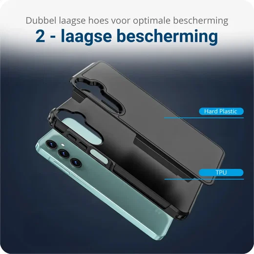 Samsung Galaxy A16 Hoesje Dual-Layer Hybride Back Cover met MagSafe Zwart afbeelding 6