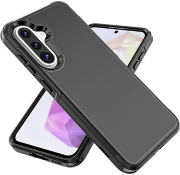 Samsung Galaxy A36 Hoesje Dual-Layer Hybride Back Cover met MagSafe Zwart