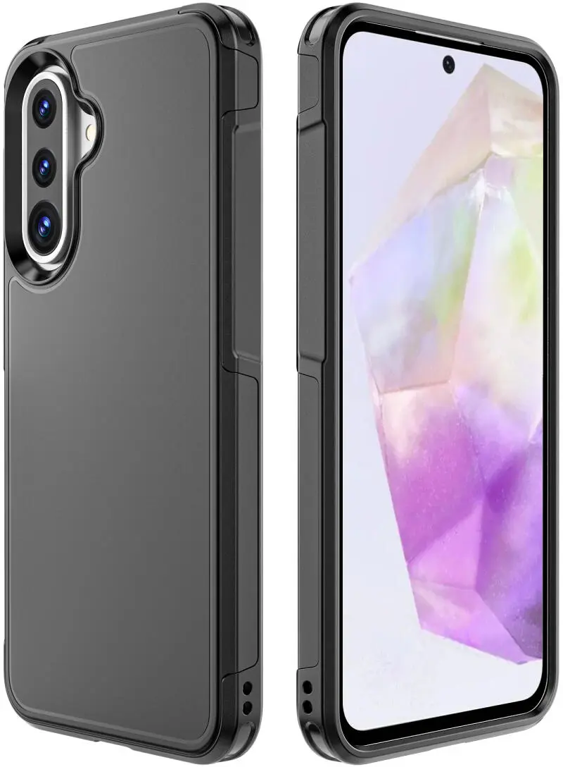 Samsung Galaxy A36 Hoesje Dual-Layer Hybride Back Cover met MagSafe Zwart afbeelding 2