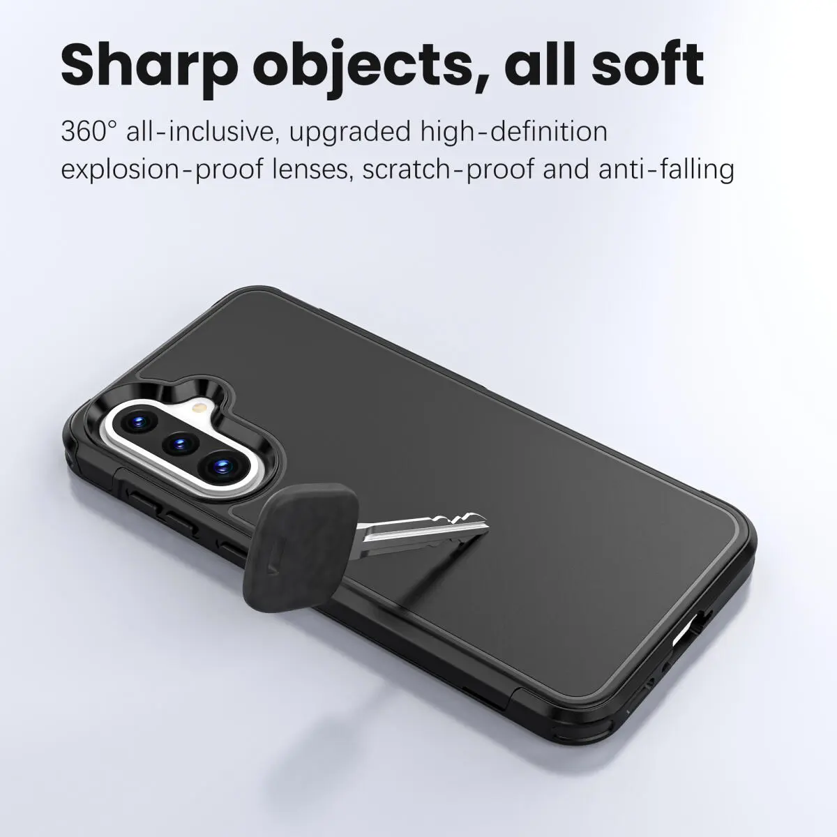 Samsung Galaxy A36 Hoesje Dual-Layer Hybride Back Cover met MagSafe Zwart afbeelding 5