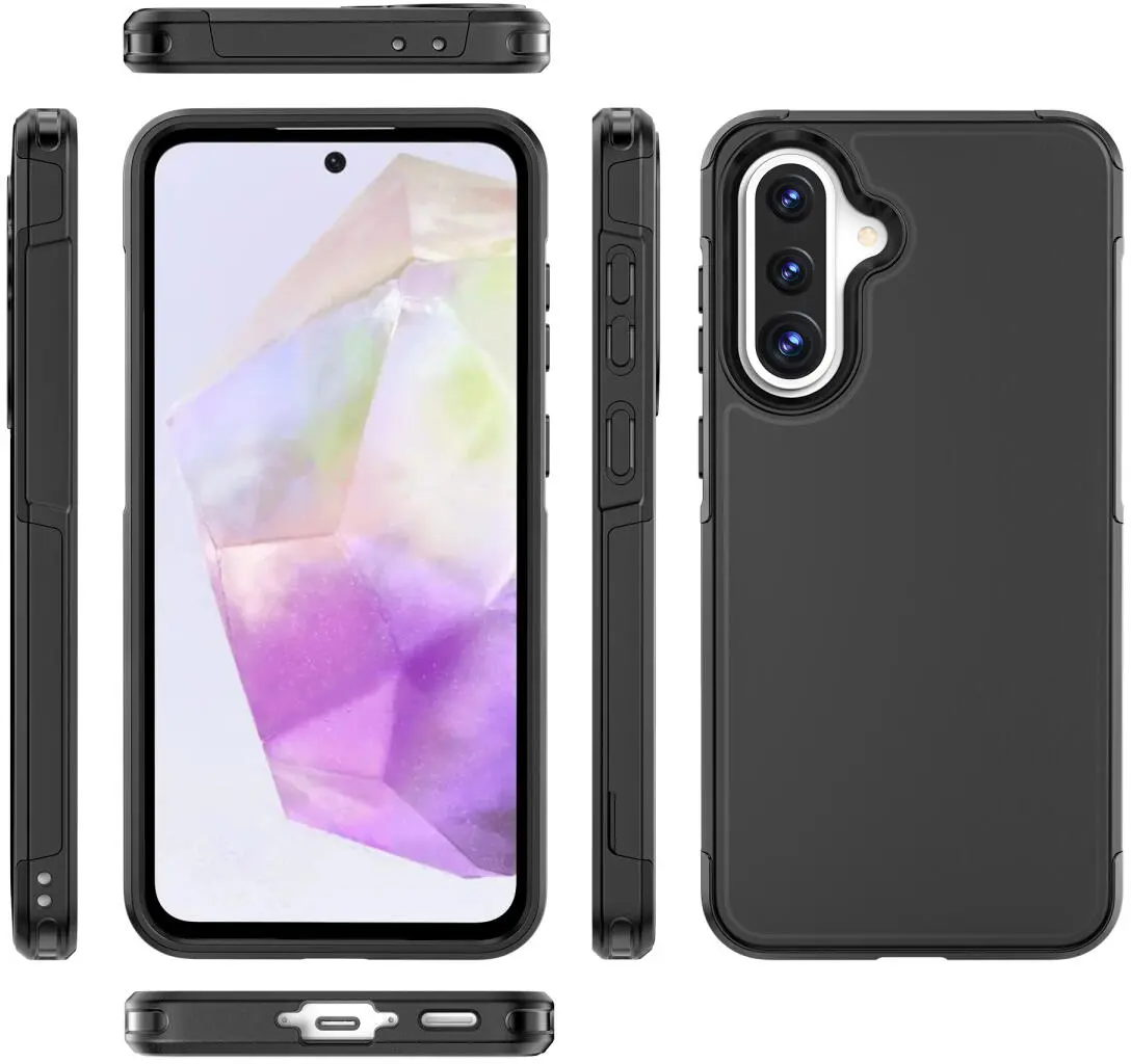 Samsung Galaxy A36 Hoesje Dual-Layer Hybride Back Cover met MagSafe Zwart afbeelding 8