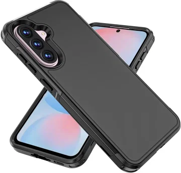 Samsung Galaxy A56 Hoesje Dual-Layer Hybride Back Cover met MagSafe Zwart
