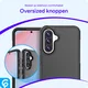Samsung Galaxy A56 Hoesje Dual-Layer Hybride Back Cover met MagSafe Zwart afbeelding 5