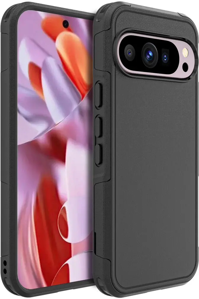 Google Pixel 9 / 9 Pro Hoesje Dual-Layer Hybride Back Cover met MagSafe Zwart afbeelding 7