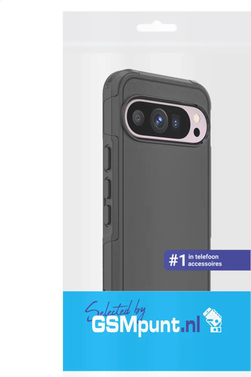 Google Pixel 9 / 9 Pro Hoesje Dual-Layer Hybride Back Cover met MagSafe Zwart afbeelding 11