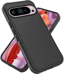 Google Pixel 9 / 9 Pro Hoesje Dual-Layer Hybride Back Cover met MagSafe Zwart afbeelding