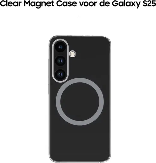Origineel Samsung Galaxy S25 Hoesje Clear Magnet Case Transparant afbeelding 3
