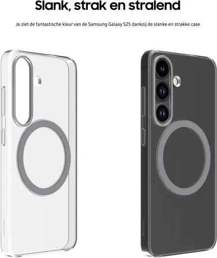 Origineel Samsung Galaxy S25 Hoesje Clear Magnet Case Transparant afbeelding 4