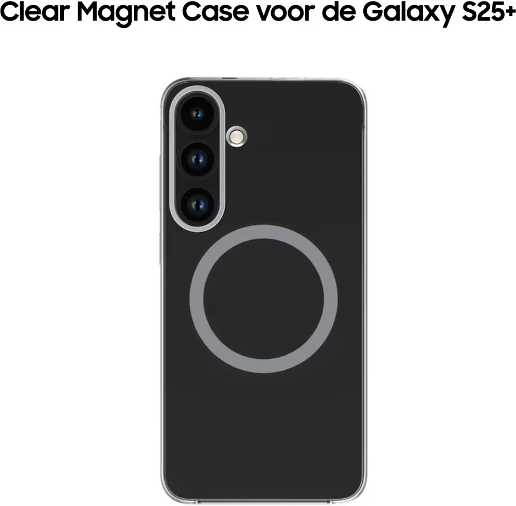 Origineel Samsung Galaxy S25 Plus Hoesje Clear Magnet Case Transparant afbeelding 3