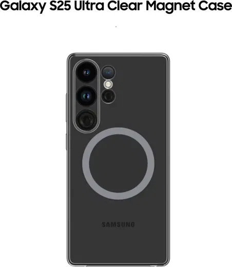 Origineel Samsung Galaxy S25 Ultra Hoesje Clear Magnet Case Transparant afbeelding 3
