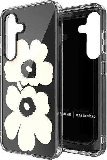 Origineel Samsung Galaxy S25 Hoesje Unikko Hybrid Case Zwart/Cream afbeelding 2