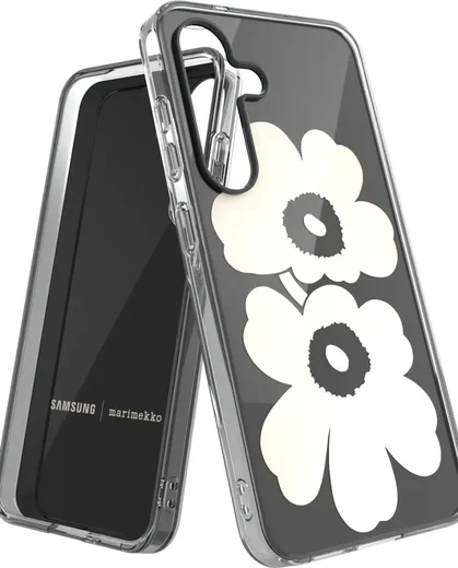 Origineel Samsung Galaxy S25 Hoesje Unikko Hybrid Case Zwart/Cream afbeelding 3