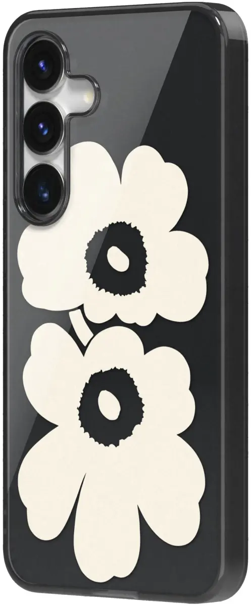 Origineel Samsung Galaxy S25 Hoesje Unikko Hybrid Case Zwart/Cream afbeelding 1