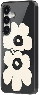 Origineel Samsung Galaxy S25 Hoesje Unikko Hybrid Case Zwart/Cream