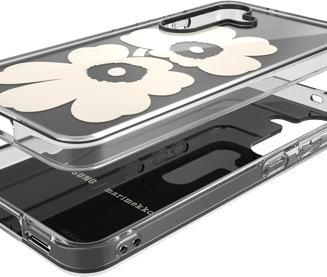 Origineel Samsung Galaxy S25 Hoesje Unikko Hybrid Case Zwart/Cream afbeelding 9