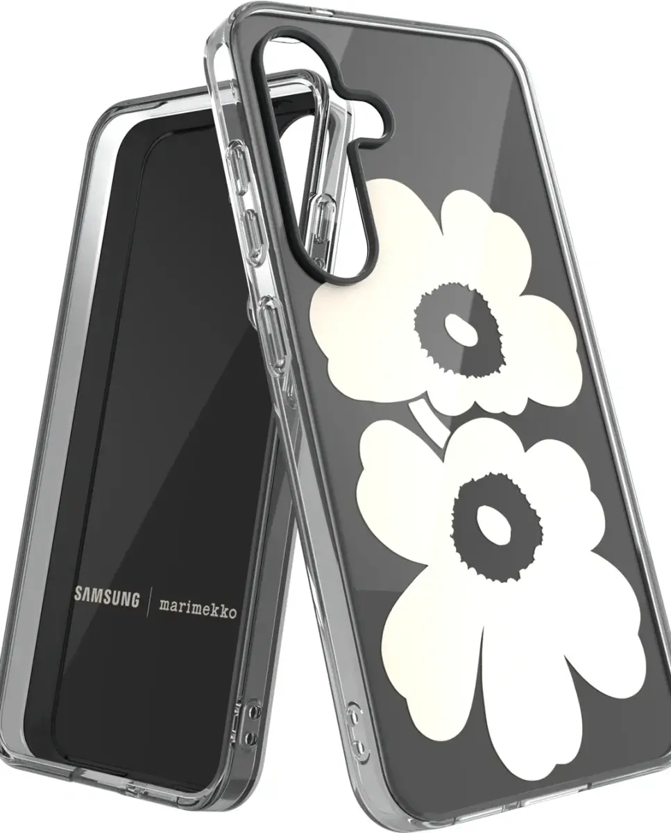 Origineel Samsung Galaxy S25 Plus Hoesje Unikko Hybrid Case Zwart/Cream afbeelding 3