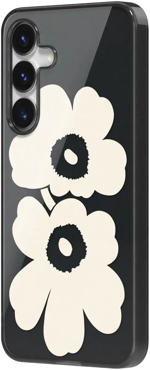 Origineel Samsung Galaxy S25 Plus Hoesje Unikko Hybrid Case Zwart/Cream afbeelding 1